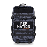 Rep Nation Tactical Bag 65L, dark camo, front view