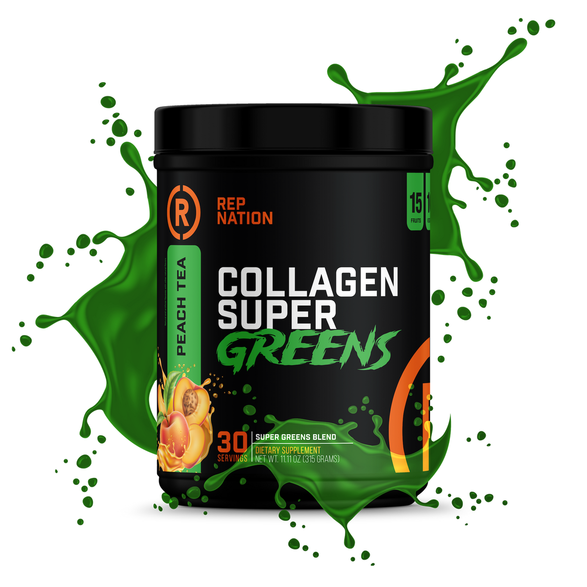 Collagen Super Greens - Peach Tea